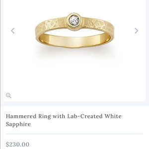 COPY - James Avery Gold Hammered Sapphire Ring (W…